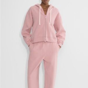 Aritzia Pink sweatfleece boyfriend Hoodie Sweater